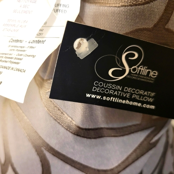 Softline Home Fashions Basra Decorative Pillow, 18", Steel - Picture 5 of 5